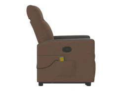 Poltrona reclinável massagens | Poltrona Confortável tecido castanho SHL225877