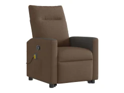 Poltrona reclinável massagens | Poltrona Confortável tecido castanho SHL225877