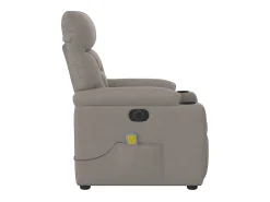 Poltrona reclinável massagens elétrica | Poltrona Confortável tecido cinza-acastanhado SHL12558