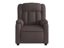 Poltrona reclinável massagens elétrica | Poltrona Confortável tecido castanho-escuro SHL462347