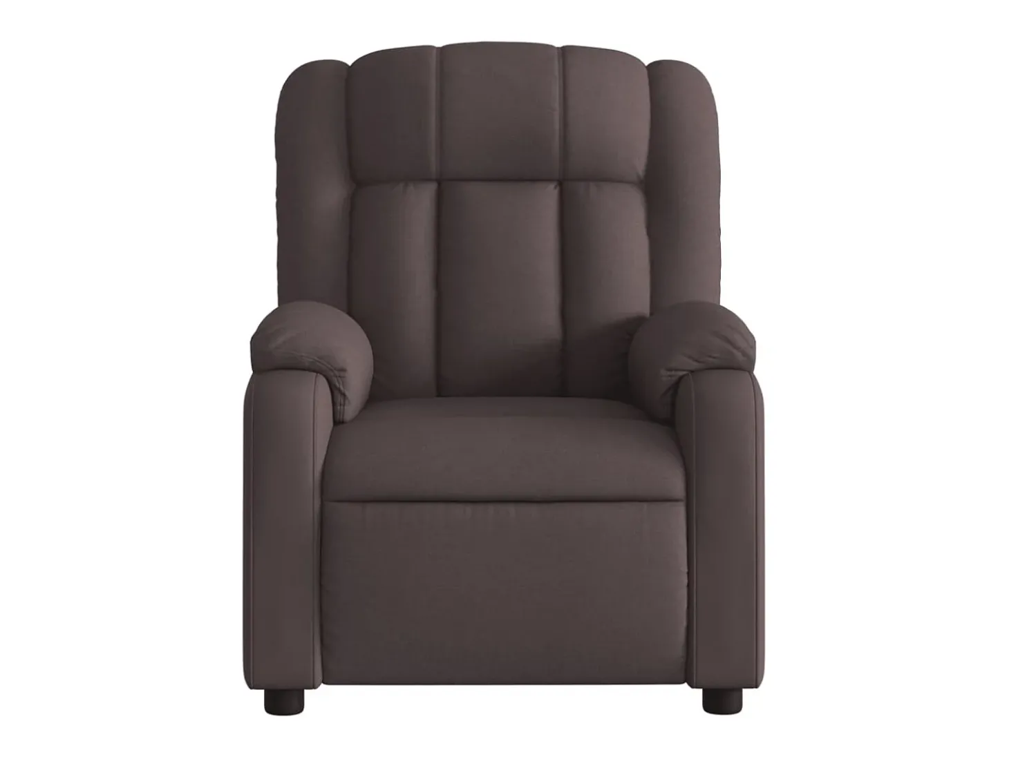 Poltrona reclinável massagens elétrica | Poltrona Confortável tecido castanho-escuro SHL462347