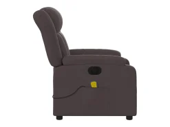 Poltrona reclinável massagens elétrica | Poltrona Confortável tecido castanho-escuro SHL462347
