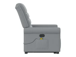 Poltrona reclinável massagens | Poltrona Confortável tecido cinzento-claro SHL600029