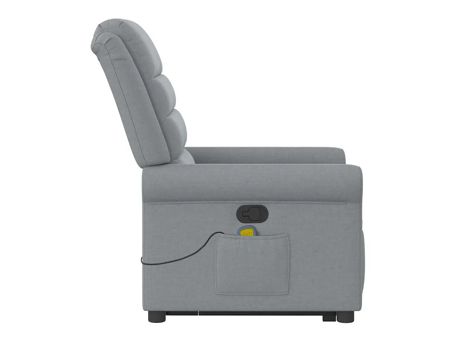 Poltrona reclinável massagens | Poltrona Confortável tecido cinzento-claro SHL600029