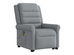 Poltrona reclinável massagens | Poltrona Confortável tecido cinzento-claro SHL600029