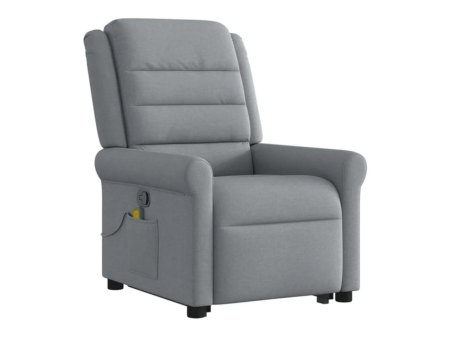 Poltrona reclinável massagens | Poltrona Confortável tecido cinzento-claro SHL600029