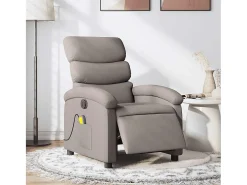 Poltrona reclinável massagens elétrica | Poltrona Confortável tecido cinza-acastanhado SHL7114