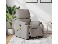 Poltrona reclinável massagens elétrica | Poltrona Confortável tecido cinza-acastanhado SHL989252