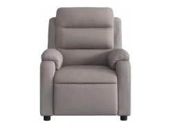 Poltrona reclinável massagens elétrica | Poltrona Confortável tecido cinza-acastanhado SHL543483