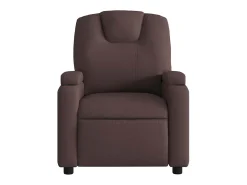 Poltrona reclinável massagens elétrica | Poltrona Confortável tecido castanho-escuro SHL922579