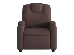 Poltrona reclinável massagens elétrica | Poltrona Confortável tecido castanho-escuro SHL922579