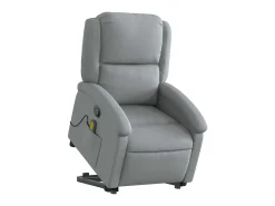 Poltrona reclinável massagens | Poltrona Confortável tecido cinzento-claro SHL720970