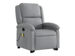 Poltrona reclinável massagens | Poltrona Confortável tecido cinzento-claro SHL720970