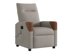 Poltrona reclinável massagens elétrica | Poltrona Confortável tecido cinza-acastanhado SHL781120