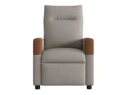 Poltrona reclinável massagens elétrica | Poltrona Confortável tecido cinza-acastanhado SHL781120