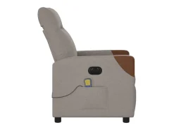 Poltrona reclinável massagens elétrica | Poltrona Confortável tecido cinza-acastanhado SHL781120