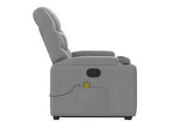 Poltrona reclinável massagens | Poltrona Confortável tecido cinzento-claro SHL958887