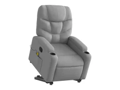 Poltrona reclinável massagens | Poltrona Confortável tecido cinzento-claro SHL958887