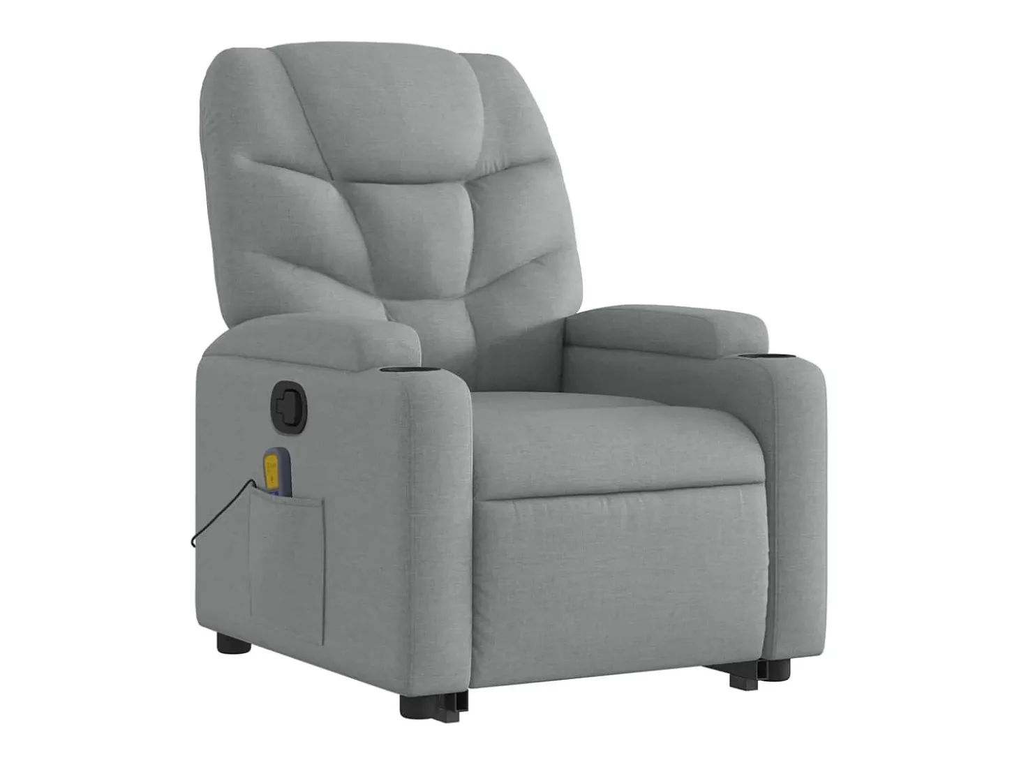 Poltrona reclinável massagens | Poltrona Confortável tecido cinzento-claro SHL958887