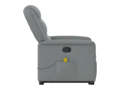 Poltrona reclinável massagens | Poltrona Confortável tecido cinzento-claro SHL899825