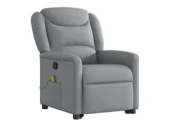 Poltrona reclinável massagens | Poltrona Confortável tecido cinzento-claro SHL899825