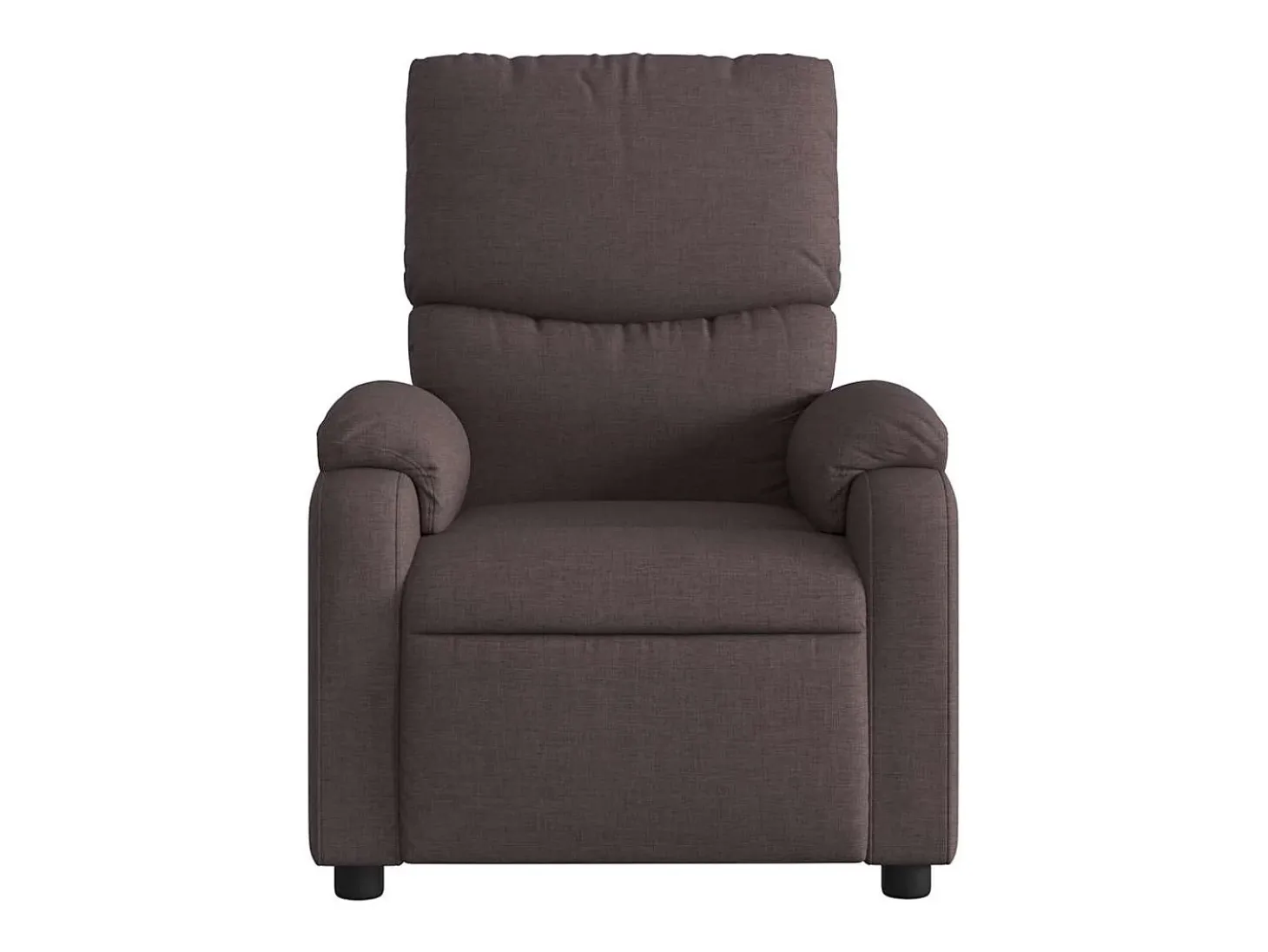 Poltrona reclinável massagens elétrica | Poltrona Confortável tecido castanho-escuro SHL632329