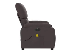 Poltrona reclinável massagens elétrica | Poltrona Confortável tecido castanho-escuro SHL632329