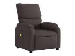 Poltrona reclinável massagens elétrica | Poltrona Confortável tecido castanho-escuro SHL632329