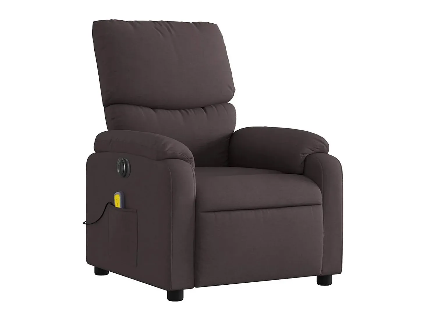 Poltrona reclinável massagens elétrica | Poltrona Confortável tecido castanho-escuro SHL632329