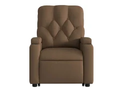 Poltrona reclinável massagens | Poltrona Confortável tecido castanho SHL239922