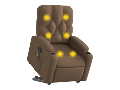 Poltrona reclinável massagens | Poltrona Confortável tecido castanho SHL239922