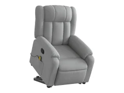Poltrona reclinável massagens | Poltrona Confortável tecido cinzento-claro SHL695844
