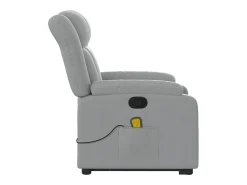 Poltrona reclinável massagens | Poltrona Confortável tecido cinzento-claro SHL695844