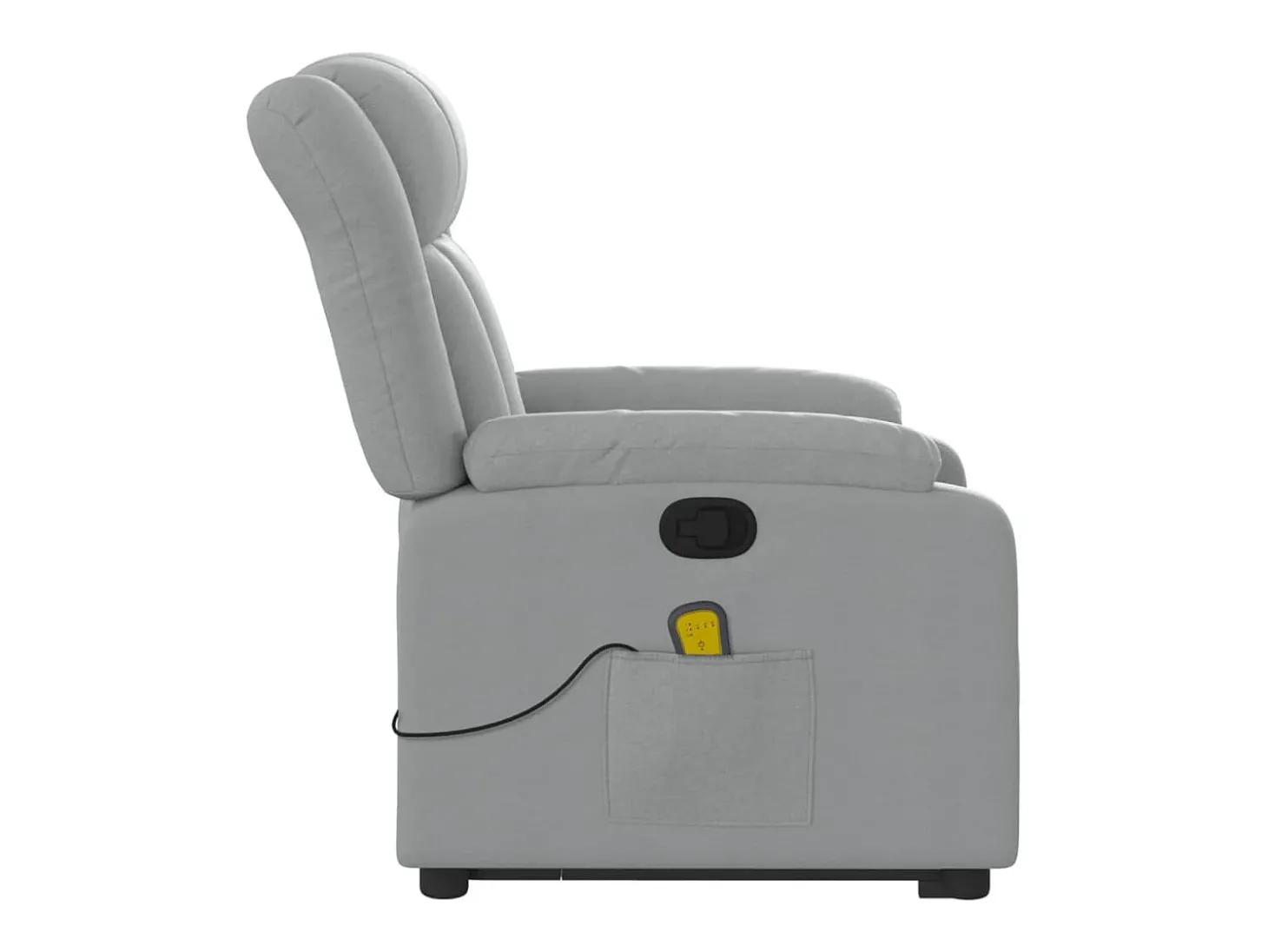 Poltrona reclinável massagens | Poltrona Confortável tecido cinzento-claro SHL695844