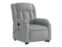Poltrona reclinável massagens | Poltrona Confortável tecido cinzento-claro SHL695844