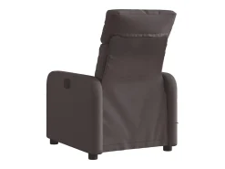 Poltrona reclinável massagens elétrica | Poltrona Confortável tecido castanho-escuro SHL627599