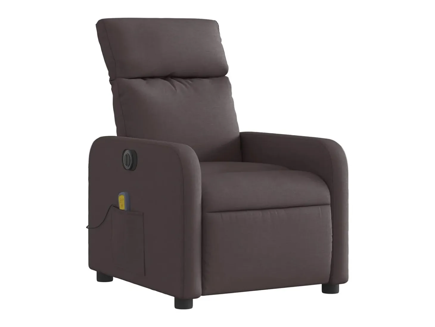 Poltrona reclinável massagens elétrica | Poltrona Confortável tecido castanho-escuro SHL627599