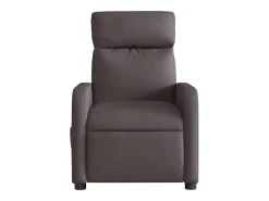 Poltrona reclinável massagens elétrica | Poltrona Confortável tecido castanho-escuro SHL627599