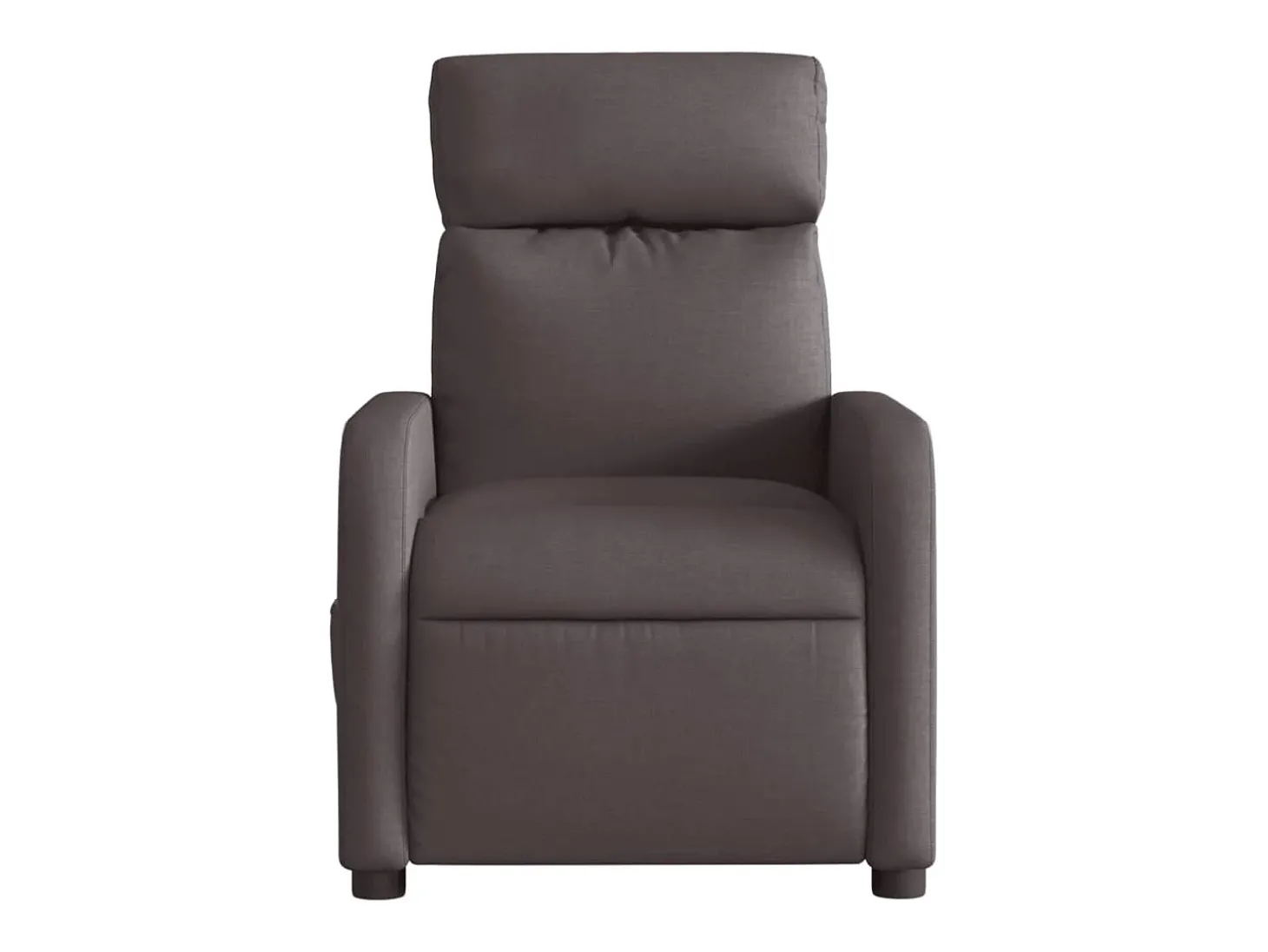 Poltrona reclinável massagens elétrica | Poltrona Confortável tecido castanho-escuro SHL627599