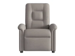 Poltrona reclinável massagens elétrica | Poltrona Confortável tecido cinza-acastanhado SHL405195
