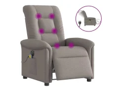 Poltrona reclinável massagens elétrica | Poltrona Confortável tecido cinza-acastanhado SHL405195