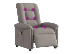 Poltrona reclinável massagens elétrica | Poltrona Confortável tecido cinza-acastanhado SHL405195