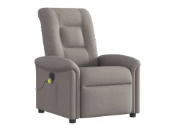Poltrona reclinável massagens elétrica | Poltrona Confortável tecido cinza-acastanhado SHL405195