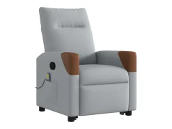 Poltrona reclinável massagens | Poltrona Confortável tecido cinzento-claro SHL89581