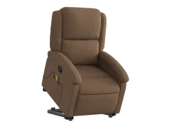 Poltrona reclinável massagens | Poltrona Confortável tecido castanho SHL492961