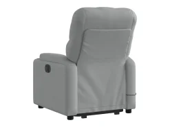 Poltrona reclinável massagens | Poltrona Confortável tecido cinzento-claro SHL610772