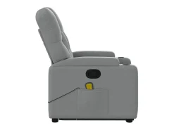 Poltrona reclinável massagens | Poltrona Confortável tecido cinzento-claro SHL610772