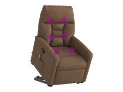 Poltrona reclinável massagens | Poltrona Confortável tecido castanho SHL57599