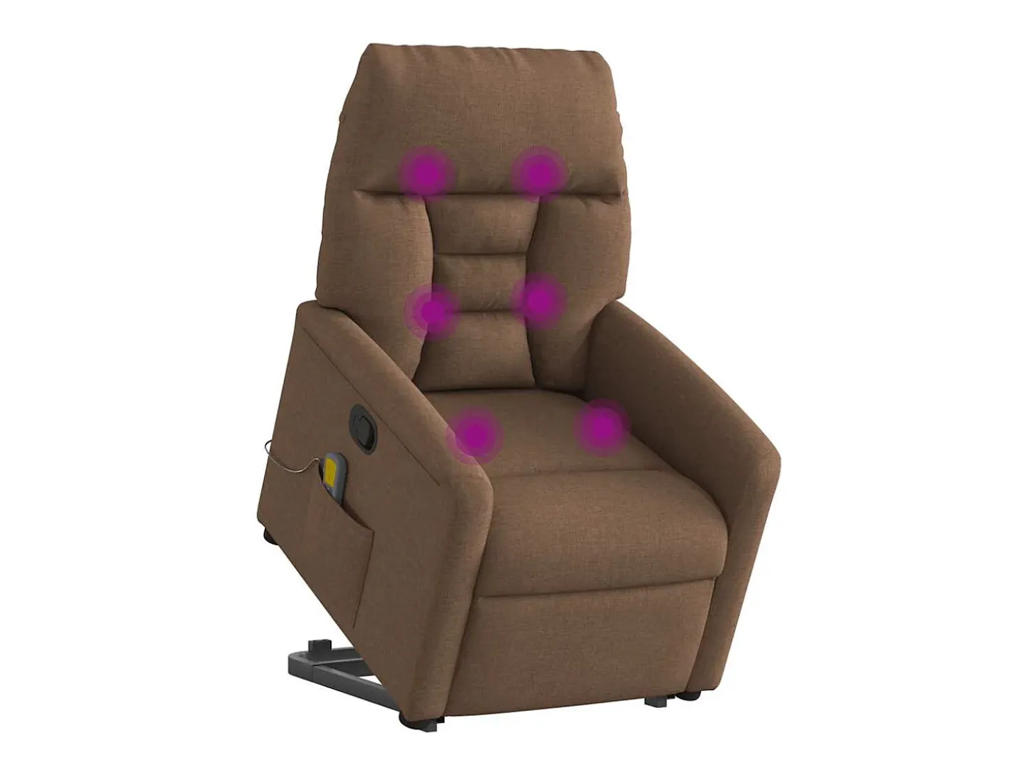 Poltrona reclinável massagens | Poltrona Confortável tecido castanho SHL57599