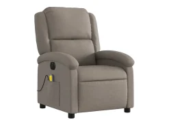 Poltrona reclinável massagens elétrica | Poltrona Confortável tecido cinza-acastanhado SHL878727